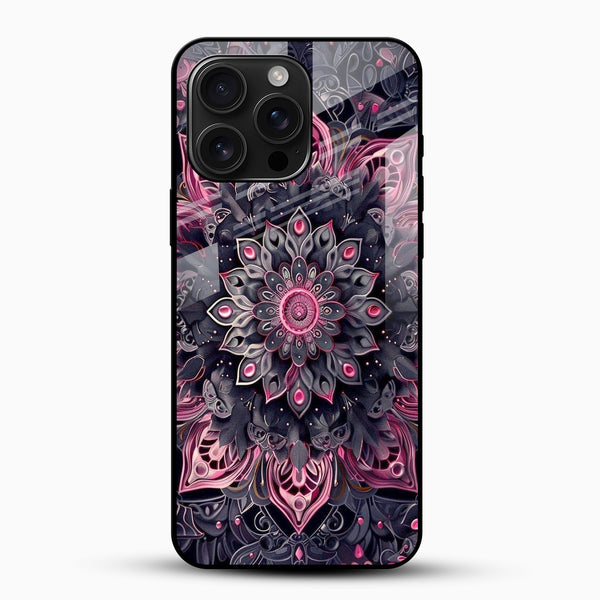 Mystic Bloom Mandala Glass Phone Case - Cover Stall