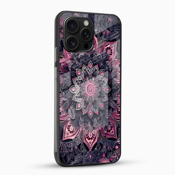 Mystic Bloom Mandala Glass Phone Case - Cover Stall