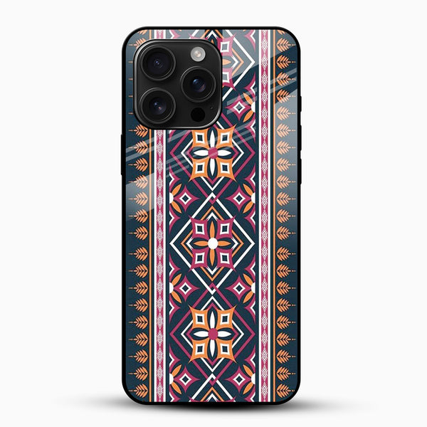 Elegance Ethnic Pattern Glass Phone Case - Cover Stall