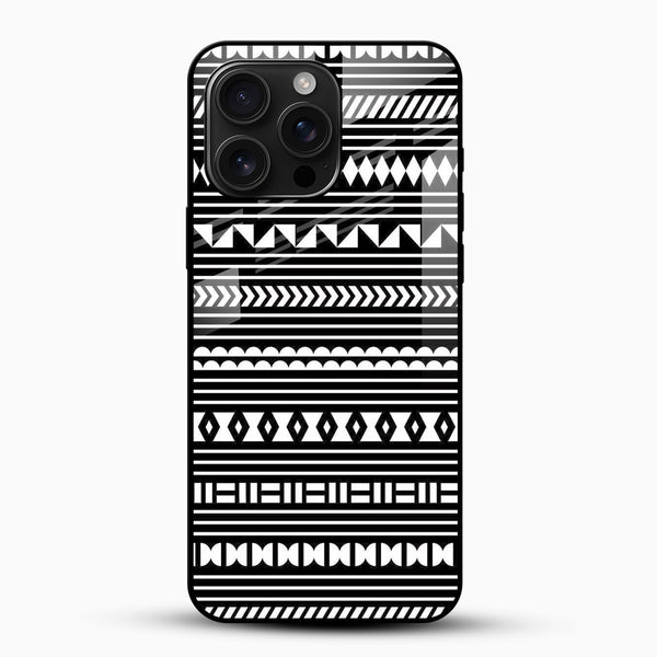 Bold Tribal Geometric Glass Phone Case - Cover Stall