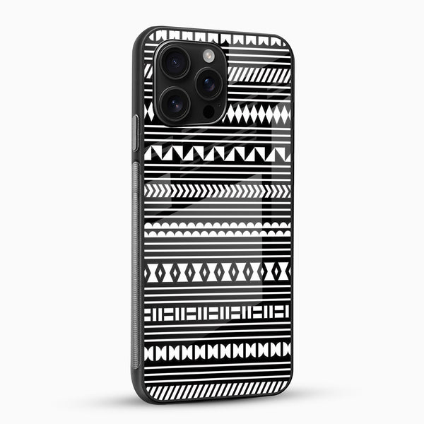 Bold Tribal Geometric Glass Phone Case - Cover Stall