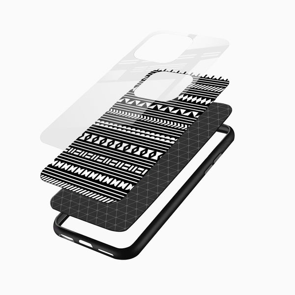 Bold Tribal Geometric Glass Phone Case - Cover Stall