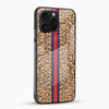 Leopard Print Stripe Glass Phone Case - Cover Stall