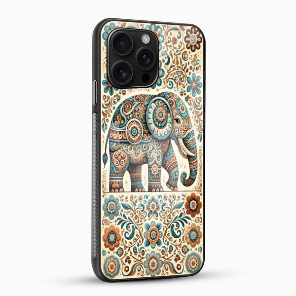 Royal Elephant Mandala Art Glass Phone Case - Cover Stall