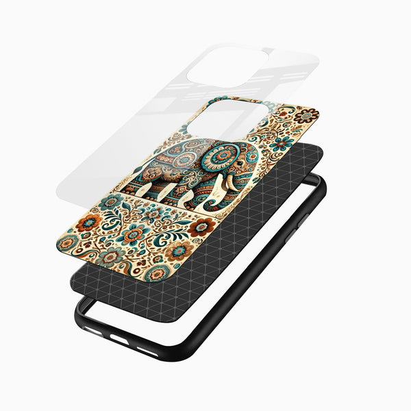 Royal Elephant Mandala Art Glass Phone Case - Cover Stall