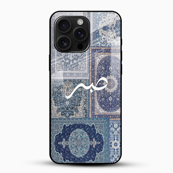 Blue Persian Rug Glass Phone Case - Cover Stall