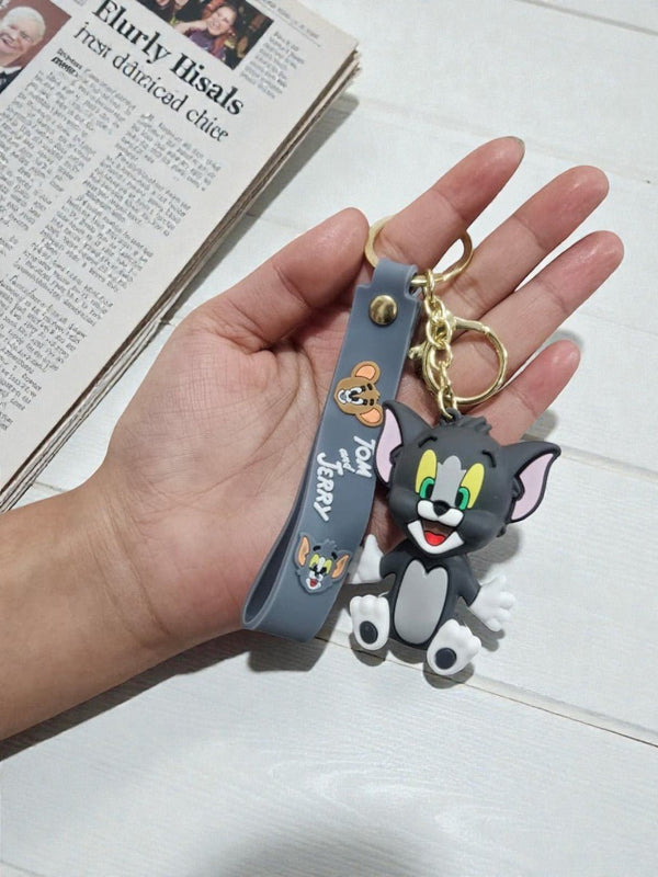 Cartoon Tom & Jerry Silicone Keychain - Cover Stall