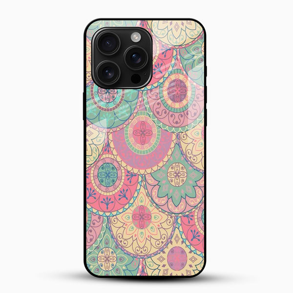 Pastel Mandala Pattern Glass Phone Case - Cover Stall