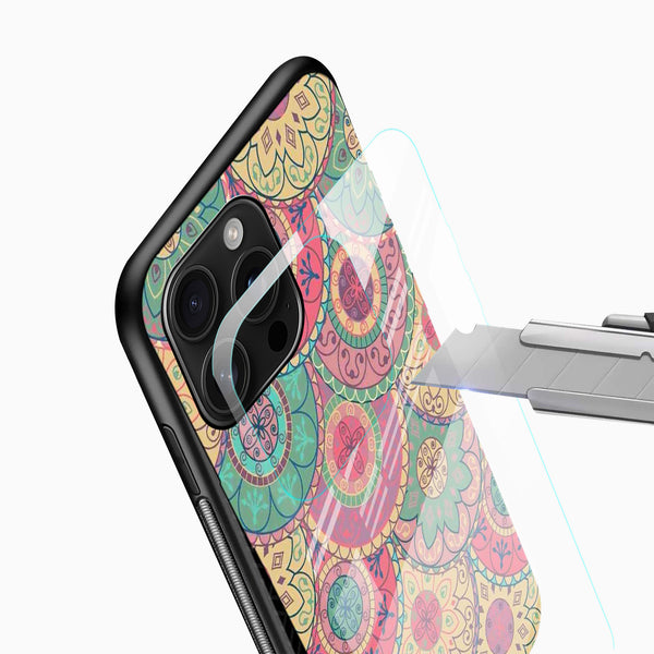 Pastel Mandala Pattern Glass Phone Case - Cover Stall