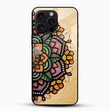 Floral Mandala Art Glass Phone Case