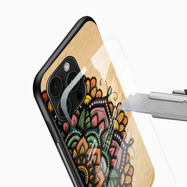 Floral Mandala Art Glass Phone Case - Cover Stall