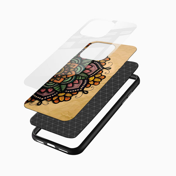 Floral Mandala Art Glass Phone Case - Cover Stall