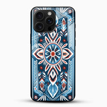 Blue Ethnic Mandala Glass Phone Case