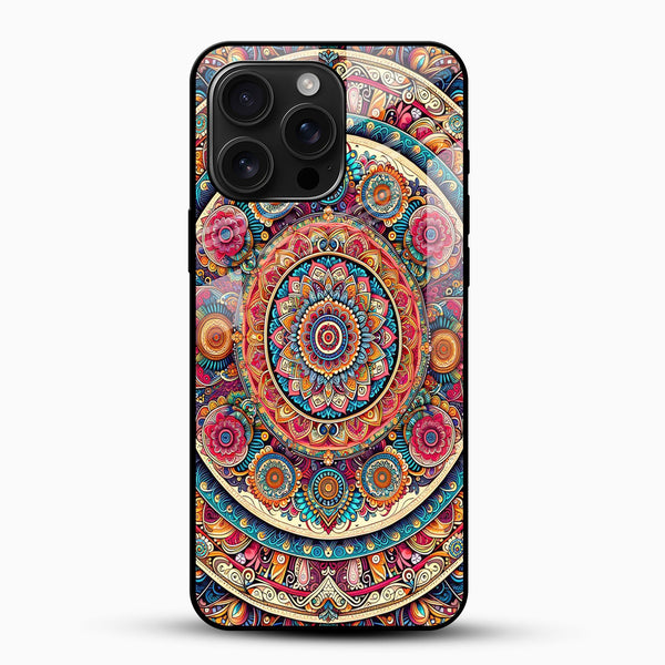 Vibrant Mandala Art Glass Phone Case - Cover Stall