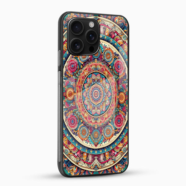 Vibrant Mandala Art Glass Phone Case - Cover Stall