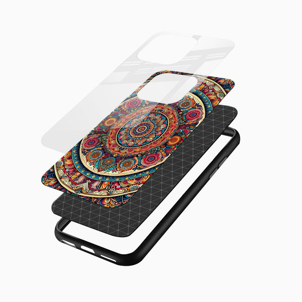 Vibrant Mandala Art Glass Phone Case - Cover Stall