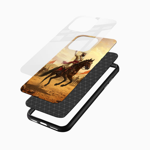 Shivaji Maharaj Warrior Glass Mobile Cover - Cover Stall