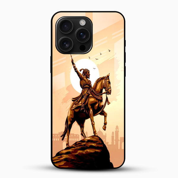 Shivaji Maharaj Sunset Glory Premium Glass Phone Case - Cover Stall