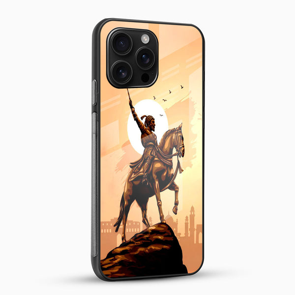 Shivaji Maharaj Sunset Glory Premium Glass Phone Case - Cover Stall