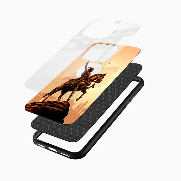 Shivaji Maharaj Sunset Glory Premium Glass Phone Case - Cover Stall
