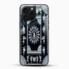 Black Tribal Warli Art Glass Phone Case - Cover Stall