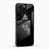 Minimal Black Ganesha Glass Mobile Cover - Cover Stall