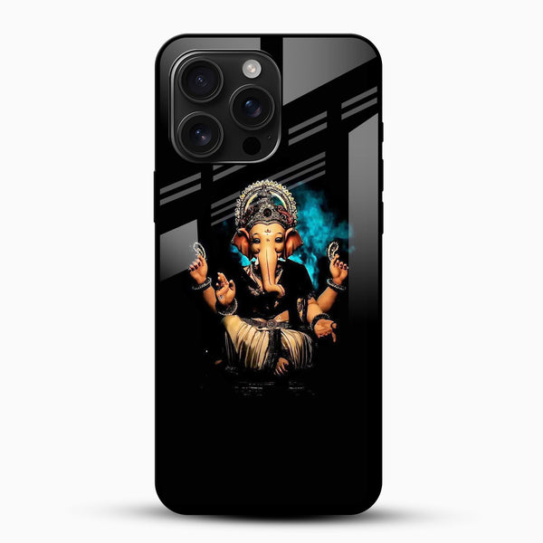 Divine Ganpati Bappa Glass Phone Case - Cover Stall