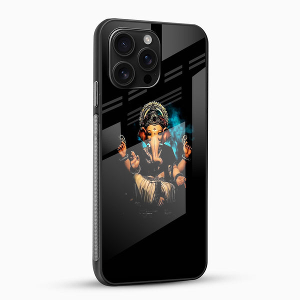 Divine Ganpati Bappa Glass Phone Case - Cover Stall