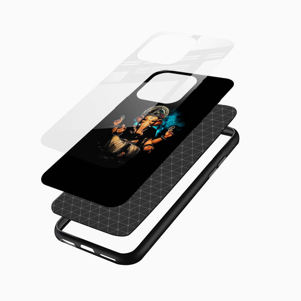 Divine Ganpati Bappa Glass Phone Case - Cover Stall