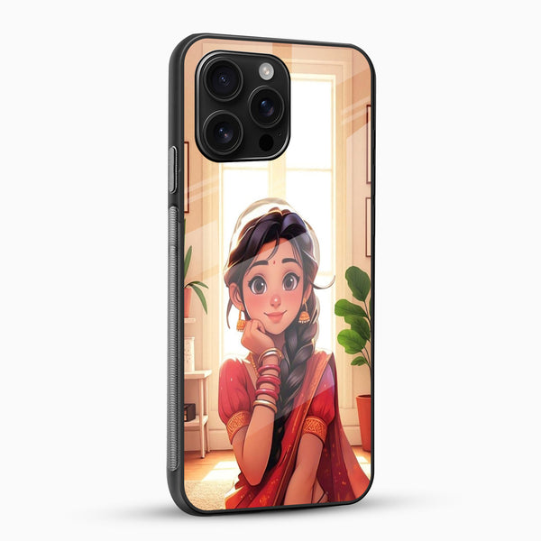 Desi Girl Charm Premium Glass Phone Case - Cover Stall