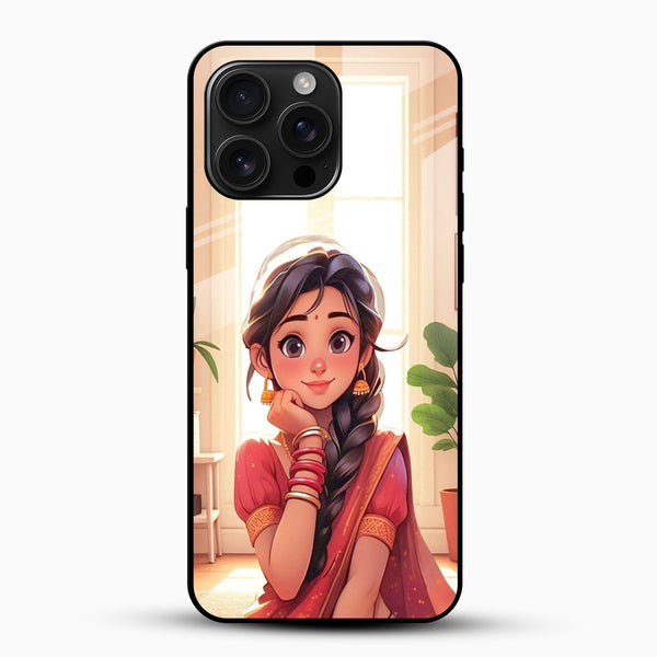 Desi Girl Charm Premium Glass Phone Case - Cover Stall