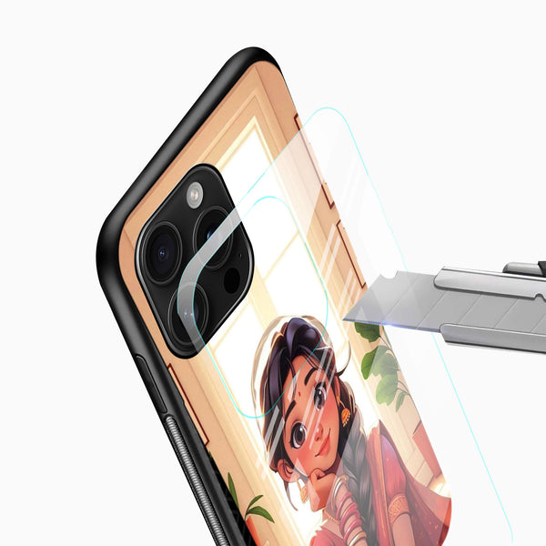 Desi Girl Charm Premium Glass Phone Case - Cover Stall