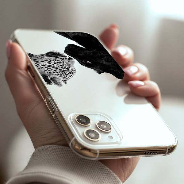 Black & White Panther Silicon Mobile Case - Cover Stall
