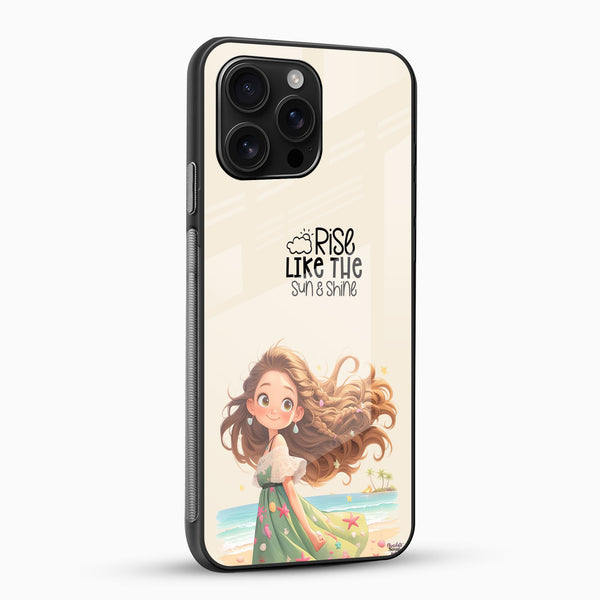 Rise Like the Sun - Girl Art Glass Phone Case - Cover Stall
