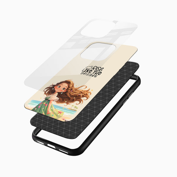 Rise Like the Sun - Girl Art Glass Phone Case - Cover Stall