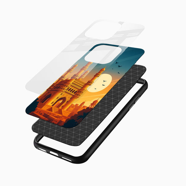 Charminar Sunset View Glass Phone Case - Cover Stall
