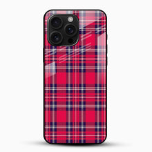 Red Plaid Tartan Glass Mobile Case – Classic Checkered Style