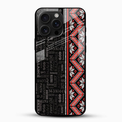 Faith & Tribal Pattern Glass Mobile Cover – Bold Ethnic