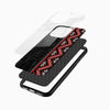 Red Ethnic Strip Glass Mobile Case – Modern Folk Fusion Design - Cover Stall