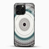 Black & White Teal Mandala Glass Mobile Case - Cover Stall