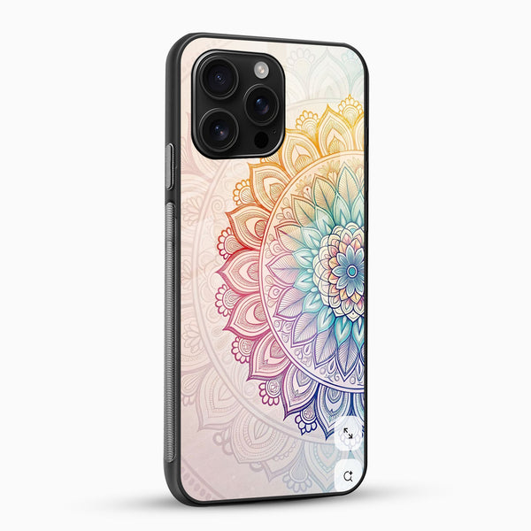 Colorful Mandala Art Glass Phone Case - Cover Stall
