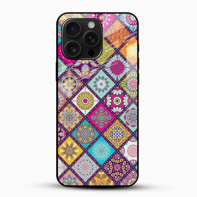 Mandala Patchwork Glass Mobile Case – Ethnic Art Design