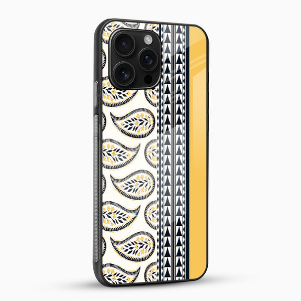 Paisley & Tribal Stripes Glass Mobile Case - Cover Stall