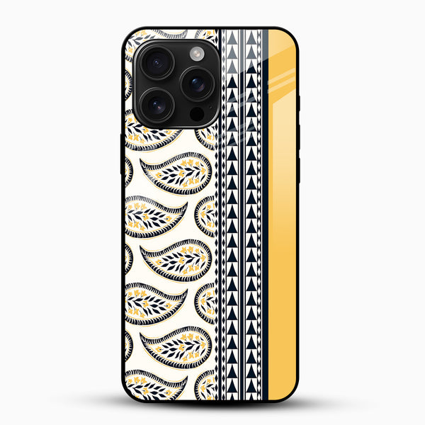 Paisley & Tribal Stripes Glass Mobile Case - Cover Stall
