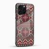 Ethnic Red & Beige Pattern Glass Mobile Case - Cover Stall