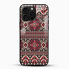 Ethnic Red & Beige Pattern Glass Mobile Case - Cover Stall