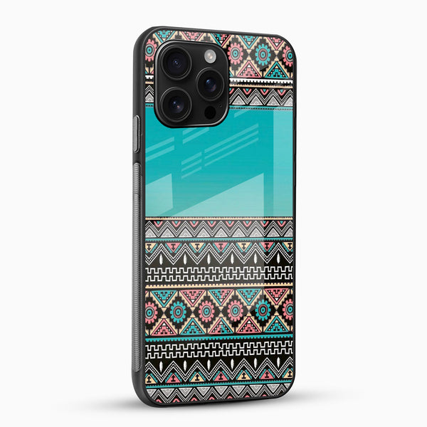 Tribal Geometric Glass Mobile Case - Cover Stall