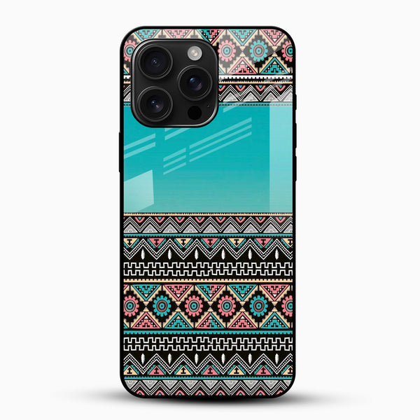 Tribal Geometric Glass Mobile Case - Cover Stall