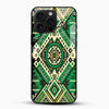 Green Aztec Tribal Glass Phone Case - Cover Stall