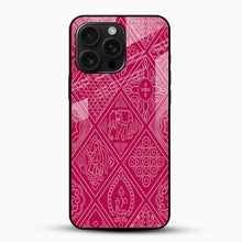 Pink Bandhani Art Glass Phone Case